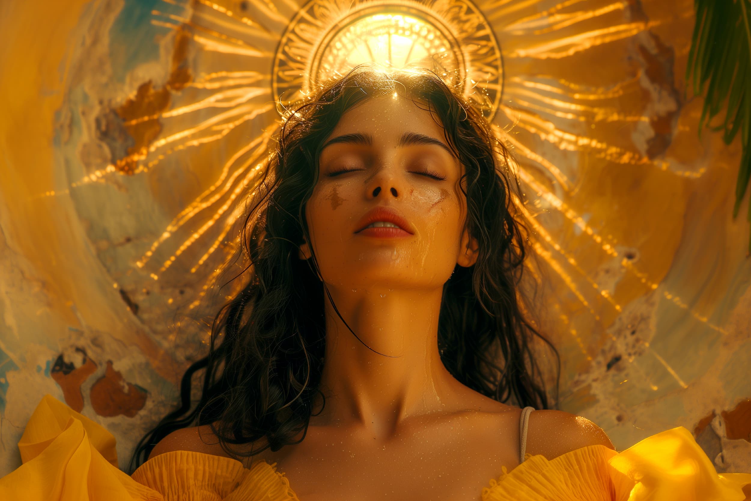 renaissance portrait woman as sun goddess 1 2